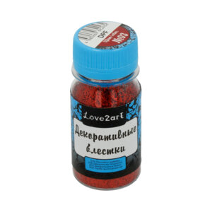 Декор блестки 15г 1.5x0.2мм красный Love2art DPF № 03
