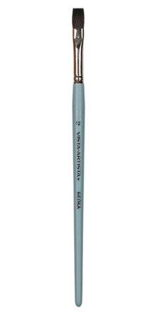 Кисть белка №12 плоская короткая ручка 10232-12