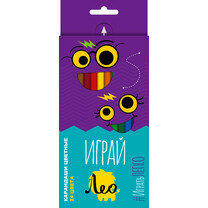 Карандаши 24цв трехгран Лео Играй LGCP-24