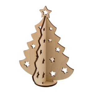 Заготовка для декора 3D Елочка  фанера  Mr. Carving 20х15х15см ВД-1021