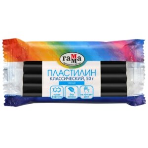 Пластилин 50г Классический Черный 270818_18