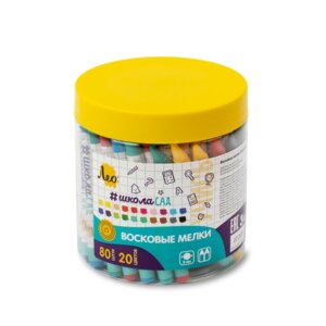 Мелки восковые 20цв 80 мел Лео Учись LCS-80
