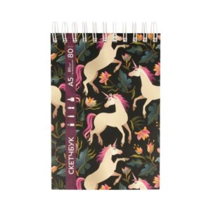 Скетчпад 80л Единороги Аква-колор Изостудия асс Спираль IZO-SBS-0580    