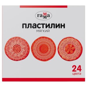 Пластилин 24цв 480г со стеком 2001241