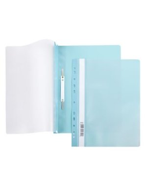 Папка скоросшиватель А4 Бирюза с перфорацией 140/180мкм AS4_00220
