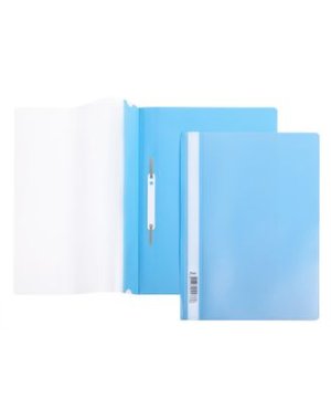 Папка скоросшиватель А4 Голубая 140/180мкм пласт прозр с AS4_00110