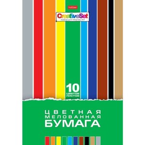 Бумага цв 10л 10цв Creative Set Мелован 10Бц4м_05930