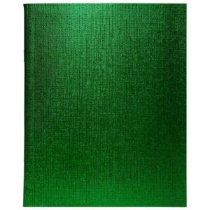 Тетрадь  96л Клетка Бумвинил METALLIC Зеленая 96Т5бвВ1
