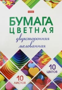 Бумага цв 10л 10цв Мозаика Мелован Двухсторон 10Бц4м_24267