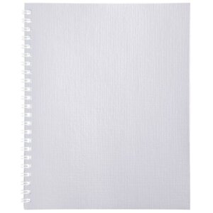 Тетрадь  48л Клетка Бумвинил METALLIC Белая Спираль 48Т5бвВ1гр