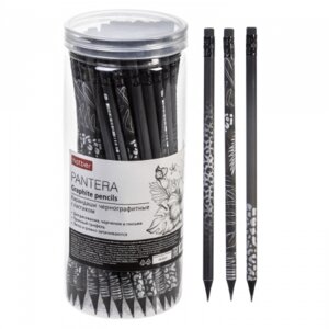 Карандаш ч/г HB с ластиком 72шт Pantera круглый корпус BL_072750