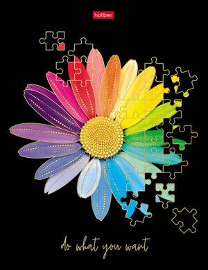 Бизнес блокнот 80л А5 Цветочный калейдоскоп 167х216мм 5цв блок клетка 80ББ5лофВ1_29042