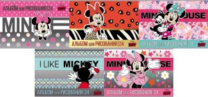 Альбом 24л металлизир выб лак Минни Маус  DISNEY 24А4мтлВ_30921