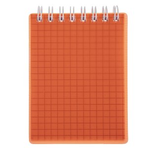 Блокнот  80л А7 Клетка Пластик LINE NEON Оранжевый Спираль 80Б7В1гр_03035