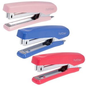 Степлер №10 Gentle пластик 16л 100 скоб захват 60мм с антистеплером Асс DS_085961