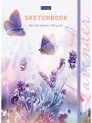 Скетчбук 80-50л А5 Нежность 100г/кв.м на резинке 80-50Тт5Aгрз_31745