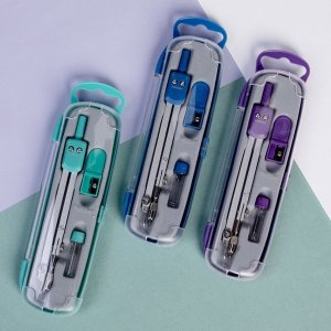 Готовальня 3 предм Ассорти с точилкой в пластик пенале DCg_085926