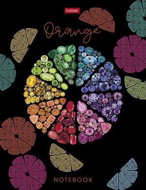 Бизнес блокнот 80л А5 Клетка 167х216мм 5-цв мат ламин фольга 3D лак Блеск камней 80ББ5лолВ1_30988