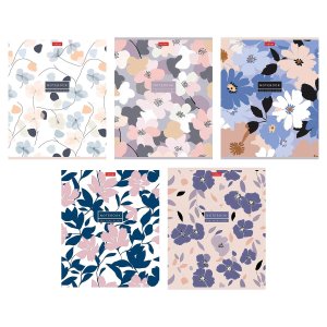 Тетрадь  48л Клетка 5 диз Цветочные полутона 48Т5тВ1