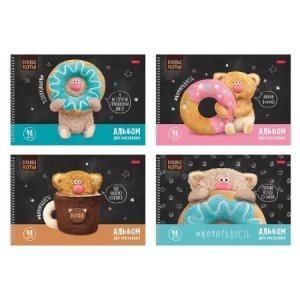 Альбом  48л Кофейные коты Спираль 48А4Всп