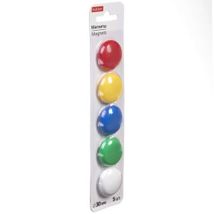 Магниты для магнитно маркерных досок 3см 5шт цветные BM_089459