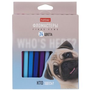 Фломастеры 24 цв Кто здесь? в карт короб с европодвесом FP_094115