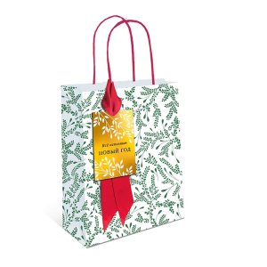 0399.001 Бумажный пакет Все исполнит новый год