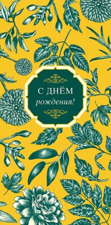 0316.516 Конверт С Днем рождения жен