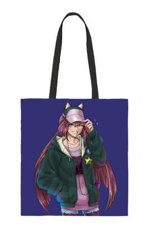 0432.200 Сумка текстильная премиум Девушка в кепке Аниме