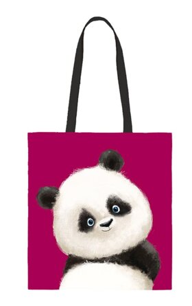 0432.209 Сумка текстильная премиум розовая Панда