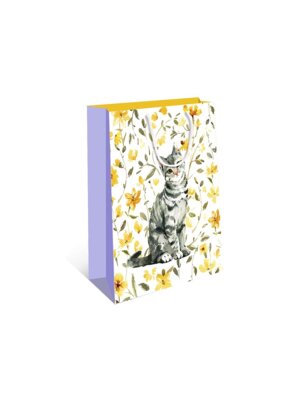 0293.921 Бумажный пакет Кошечка белый