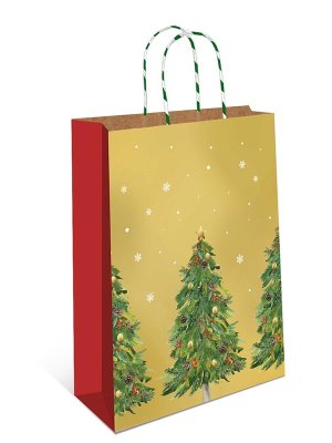 0397.547 Бумажный пакет Нарядные елочки