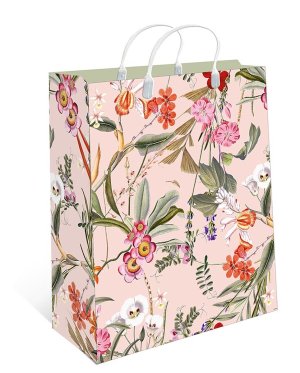 0428.408 Пластиковый пакет Нежно розовый в цветок