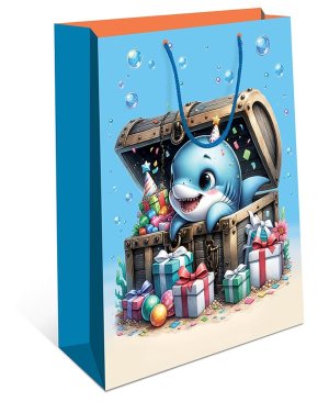 0193.404 Бумажный пакет Дельфин в сундуке