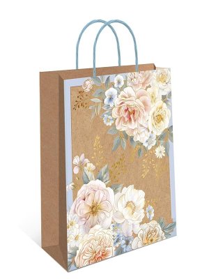 0396.603 Бумажный пакет крафт Цветы