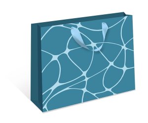 1322.856 Бумажный пакет стандарт плюс Абстракция на синем