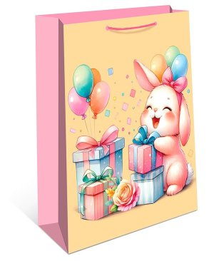 0192.523 Бумажный пакет Зайка с подарками