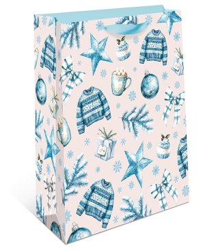 1318.940 Бумажный пакет стандарт плюс Новогодний коллаж