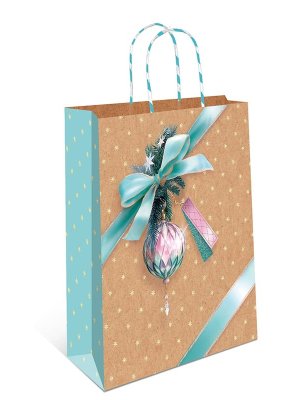 0397.637 Бумажный пакет крафт Новогодняя игрушка