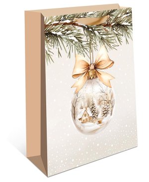1598.133 Бумажный пакет премиум Новогодний шар