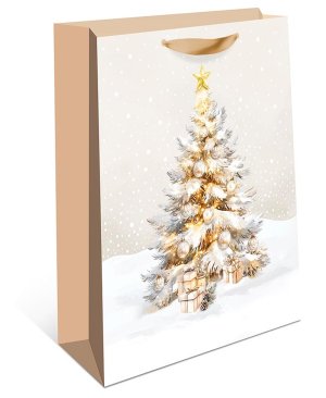 1598.134 Бумажный пакет премиум Заснеженная ель