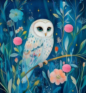 0713.571 Открытка Без надписи Сова