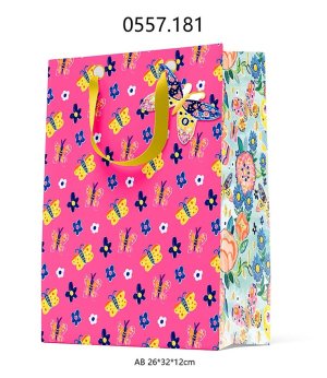 0557.181 Бумажный пакет делюкс Бабочки