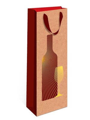 0398.550 Бумажный пакет для бутылки крафт