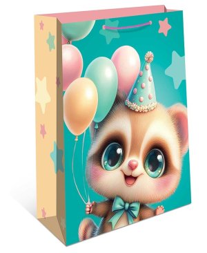 1193.021 Бумажный пакет Медвежонок с шарами