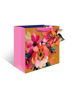 0557.244 Бумажный пакет делюкс Розовые цветы