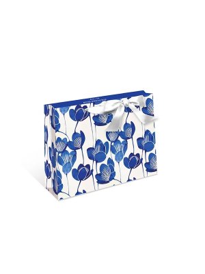 0557.250 Бумажный пакет делюкс Голубые цветы