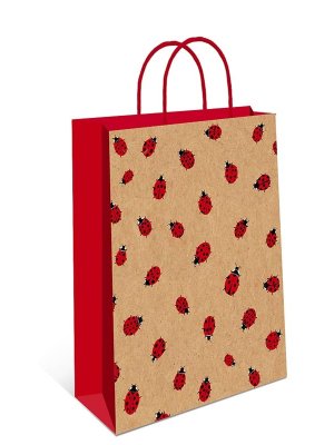 0396.720 Бумажный пакет крафт Божьи коровки