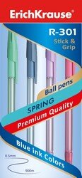 Ручка шар 0,7мм Синяя R-301 SPRING Stick&Grip EK 39532