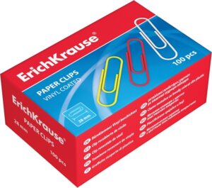 Скрепки цветные 28мм 100шт 24871